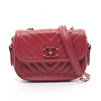 Pre-owned Chanel Bordeaux Leather Shoulder Bag ()