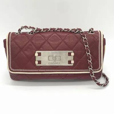Pre-owned Chanel Bordeaux Leather Shoulder Bag ()