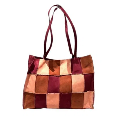 Pre-owned Chanel Bordeaux Suede Shoulder Bag Tote Bag ()