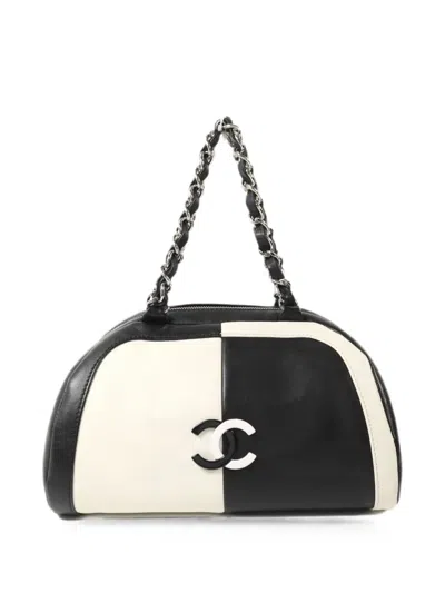 Chanel Boston Interlocking-cc Tote Bag In Black