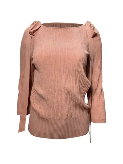 Pre-owned Chanel Bow-detail Blouse In Pink