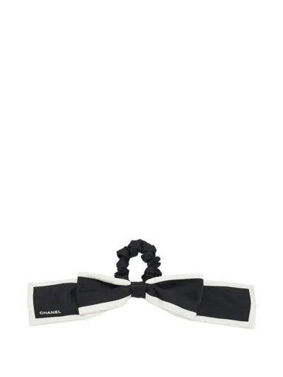 Pre-owned Chanel Bow-detail Hair Accessory In Black