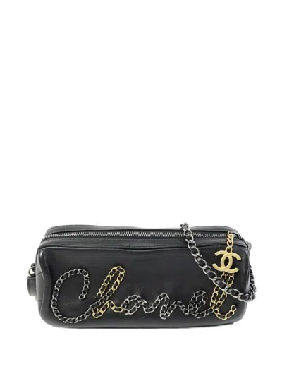 Pre-owned Chanel Bowling Chain-strap Shoulder Bag In Black