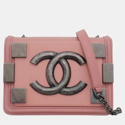 Pre-owned Chanel Boy Brick Flap Bag In Pink
