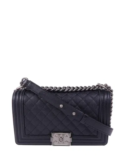 Pre-owned Chanel Boy Chain Tote Bag In Black