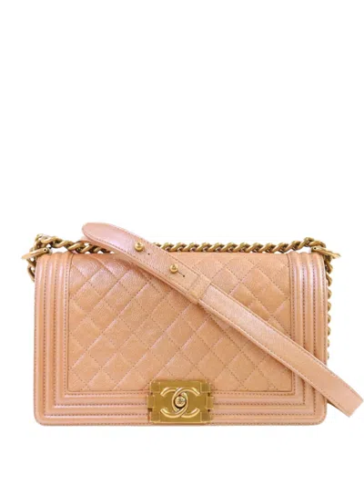 Pre-owned Chanel Boy  Shoulder Bag In Pink
