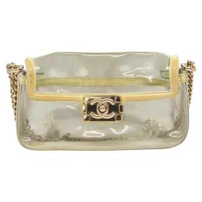 Pre-owned Chanel Boy Clear Vinyl Shoulder Bag ()