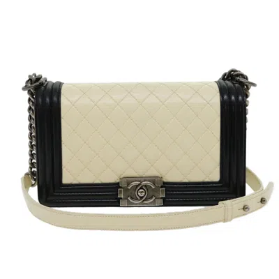 Pre-owned Chanel Boy Flap Bag Quilted Lambskin Leather Shoulder Bag Bag () In Multi