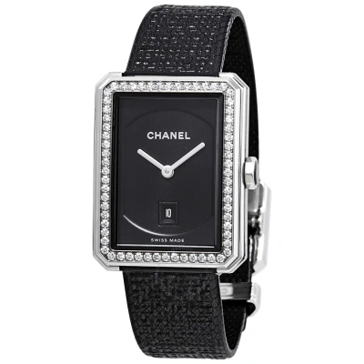 Pre-owned Chanel Boy-friend Black Dial Ladies Watch H5318