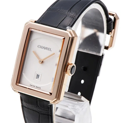 Pre-owned Chanel Boy-friend Ladies Watch H4313 In Beige / Black / Gold / Gold Tone / Rose / Rose Gold Tone