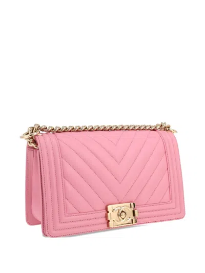 Pre-owned Chanel Boy Shoulder Bag In Pink