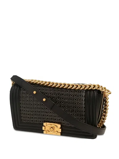 Pre-owned Chanel Boy Shoulder Bag In Black