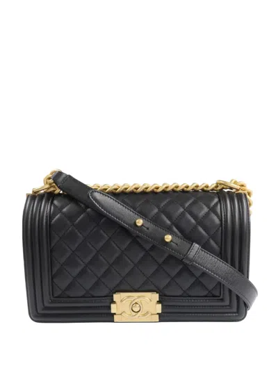 Pre-owned Chanel Boy Shoulder Bag In Black