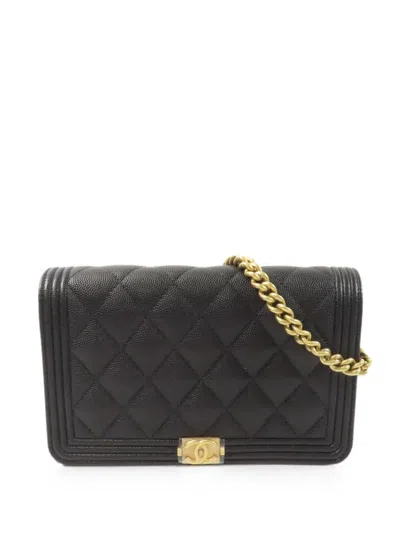 Chanel Boy Shoulder Bag In Black