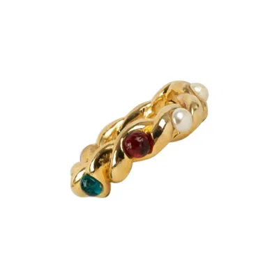 Pre-owned Chanel Bracelet In Golden Metal And Glass Paste In Multi