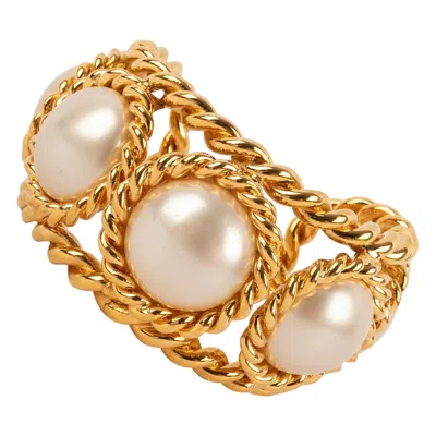 Pre-owned Chanel Bracelet With Pearly Cabochons, 1990s In Multi