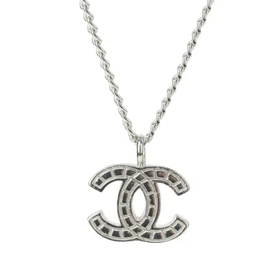 Pre-owned Chanel Brass Necklace () In Silver