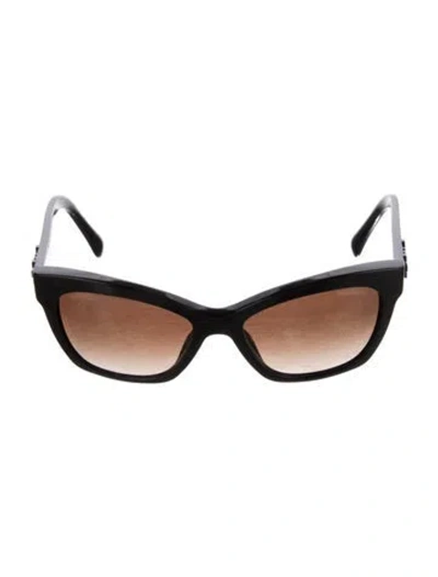 Pre-owned Chanel Brick Interlocking Cc Logo Sunglasses In Brown