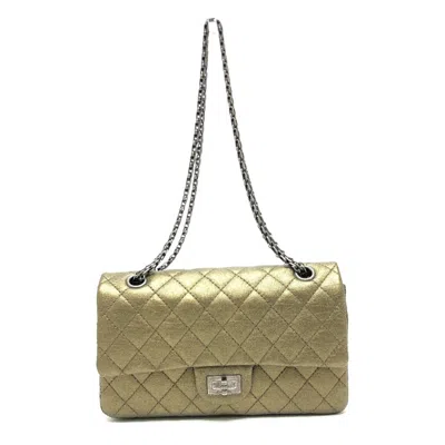 Pre-owned Chanel Bronze Leather Shoulder Bag ()