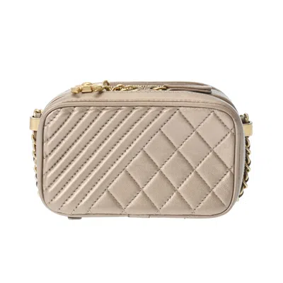 Pre-owned Chanel Bronze Leather Shoulder Bag ()