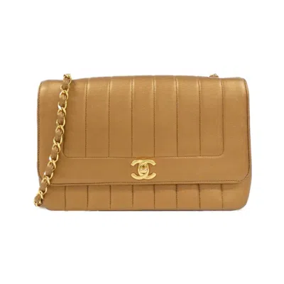 Pre-owned Chanel Bronze Leather Shoulder Bag ()