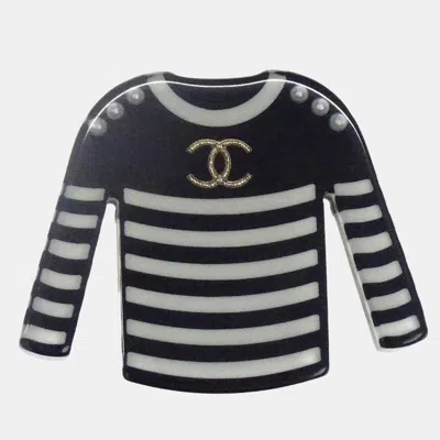 Pre-owned Chanel Brooch Pin Black Sweater Clothes