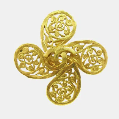 Pre-owned Chanel Brooch Pin Gold