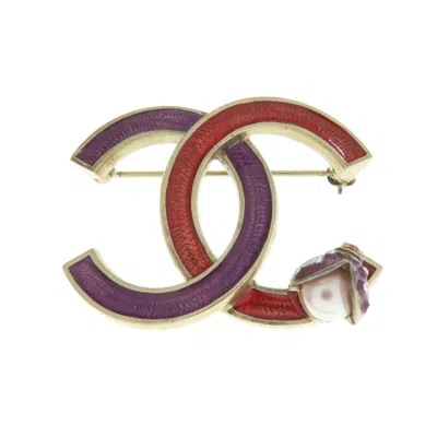 Pre-owned Chanel Brooch () In Purple