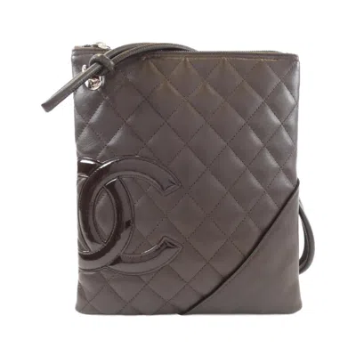 Pre-owned Chanel Brown Cambon Ligne Leather Shoulder Bag ()