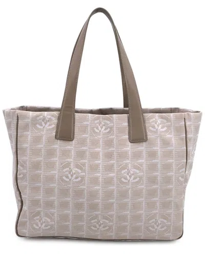 Pre-owned Chanel Brown Cotton Classic Cc Shopping (authentic Pre-loved)