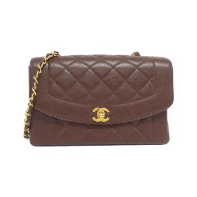 Pre-owned Chanel Brown Grained Calfskin Shoulder Bag ()