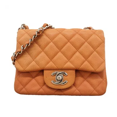 Pre-owned Chanel Brown Grained Calfskin Shoulder Bag ()