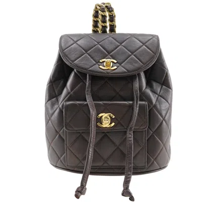 Pre-owned Chanel Brown Leather Backpack ()