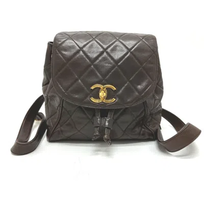 Pre-owned Chanel Brown Leather Backpack ()