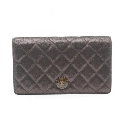 Pre-owned Chanel Brown Leather Long Wallet (bi-fold) ()