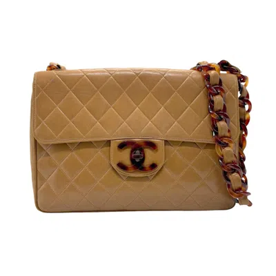 Pre-owned Chanel Brown Leather Plastic Shoulder Bag ()