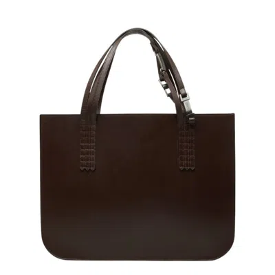 Pre-owned Chanel Brown Leather Pouch Tote Bag ()