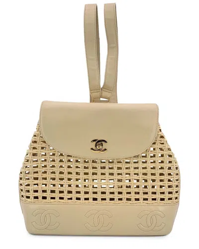 Pre-owned Chanel Brown Leather Timeless/classique Backpack (authentic Pre-loved)