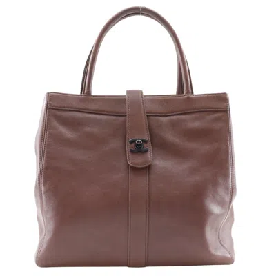 Pre-owned Chanel Brown Leather Tote Bag ()