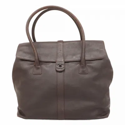 Pre-owned Chanel Brown Leather Tote Bag ()