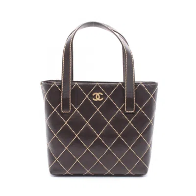 Pre-owned Chanel Brown Leather Tote Bag ()