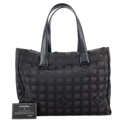 Pre-owned Chanel Brown New Travel Line Tote Bag ()