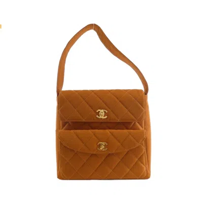 Pre-owned Chanel Brown Nylon Shoulder Bag ()