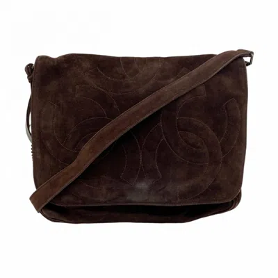 Pre-owned Chanel Brown Suede Shoulder Bag ()