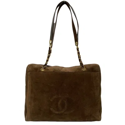 Pre-owned Chanel Brown Suede Shoulder Bag Tote Bag ()