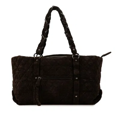 Pre-owned Chanel Brown Suede Tote Bag ()