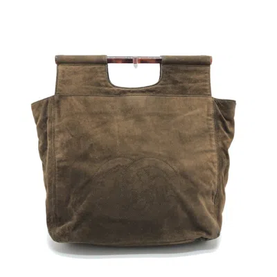 Pre-owned Chanel Brown Suede Tote Bag ()