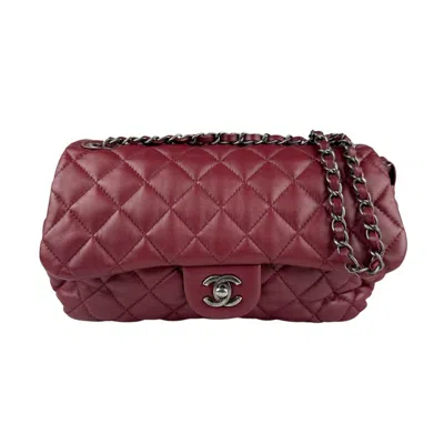 Pre-owned Chanel Burgundy Leather Metal Shoulder Bag ()