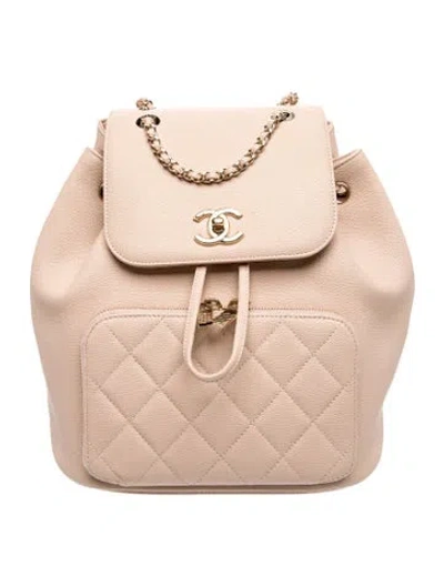 Pre-owned Chanel Business Affinity Backpack In Neutral