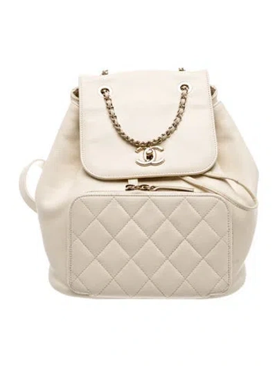 Pre-owned Chanel Business Affinity Backpack In Neutral